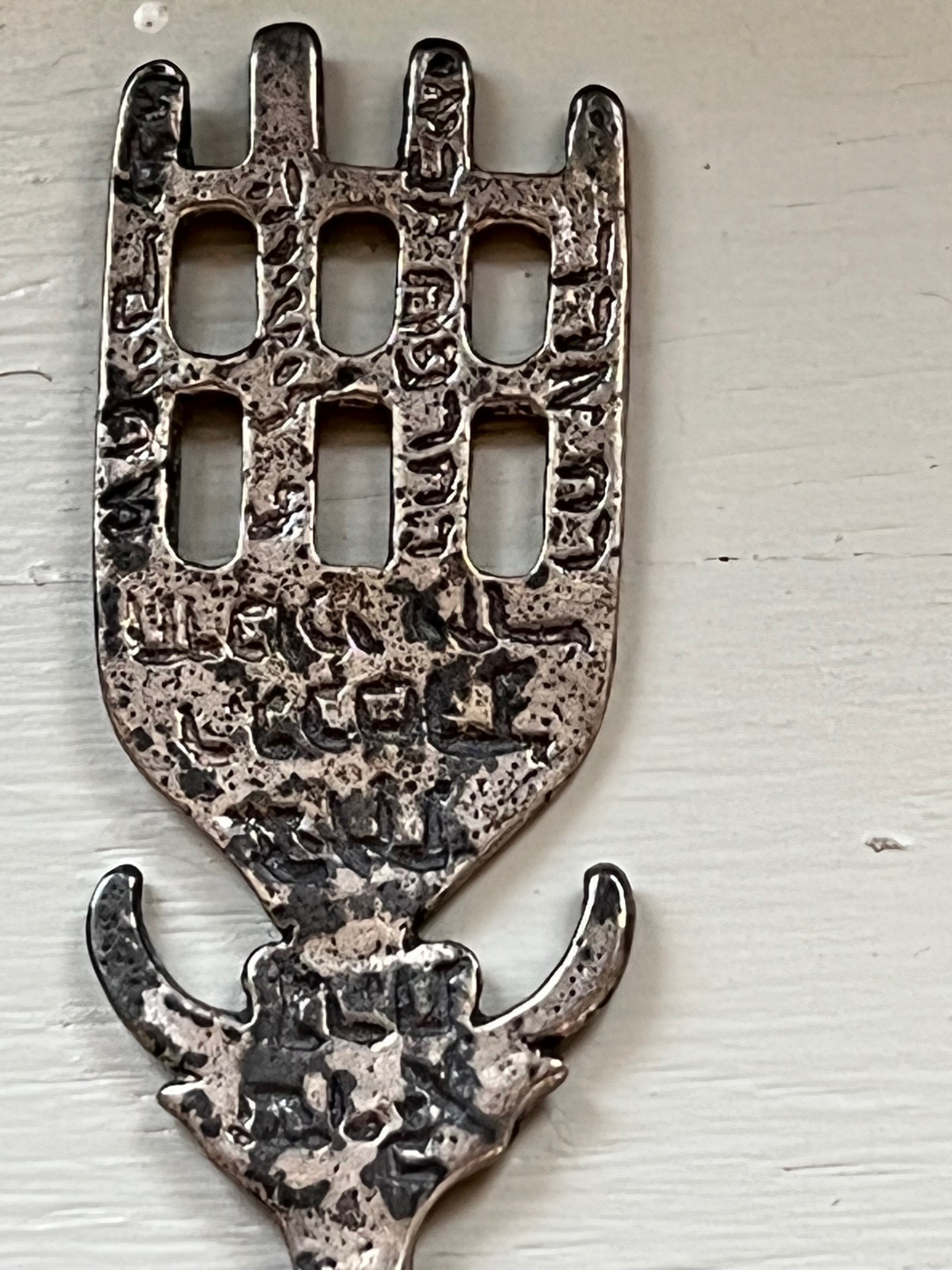 Ausschnitt des Metallstabes, Spitze